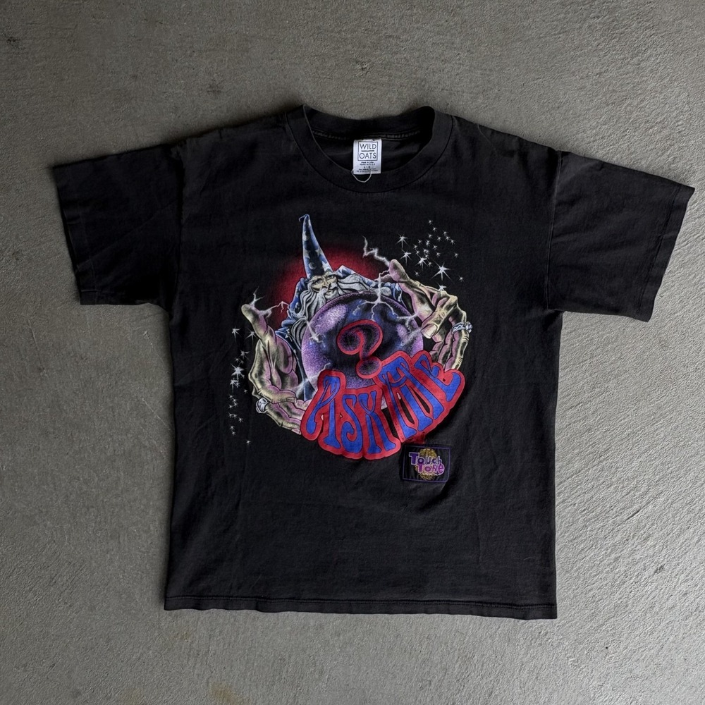 Vintage 90's Wild Oats Wizard T Shirt Mens L Touch Tone Dark Fantasy Magic Tee